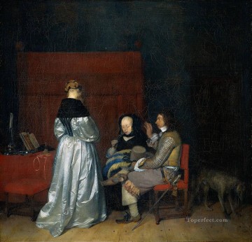 Borch II Gerard ter Gallant Conversación conocida como La amonestación paterna Christian Filippino Lippi Pinturas al óleo